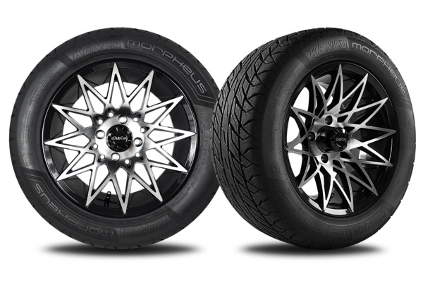 14" Machined Gloss Black Athena Wheel with Morpheus Tire