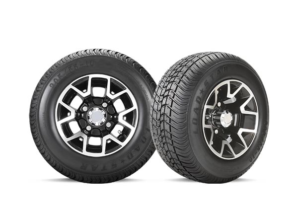 10" Atlas Wheel Gloss Black with Loadstar Tire