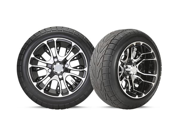 12" Mercury Wheel Gloss Black with C254 Tire