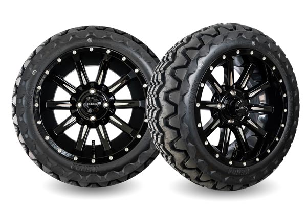 14" Zeus Wheel Gloss Black with Kraken Tire